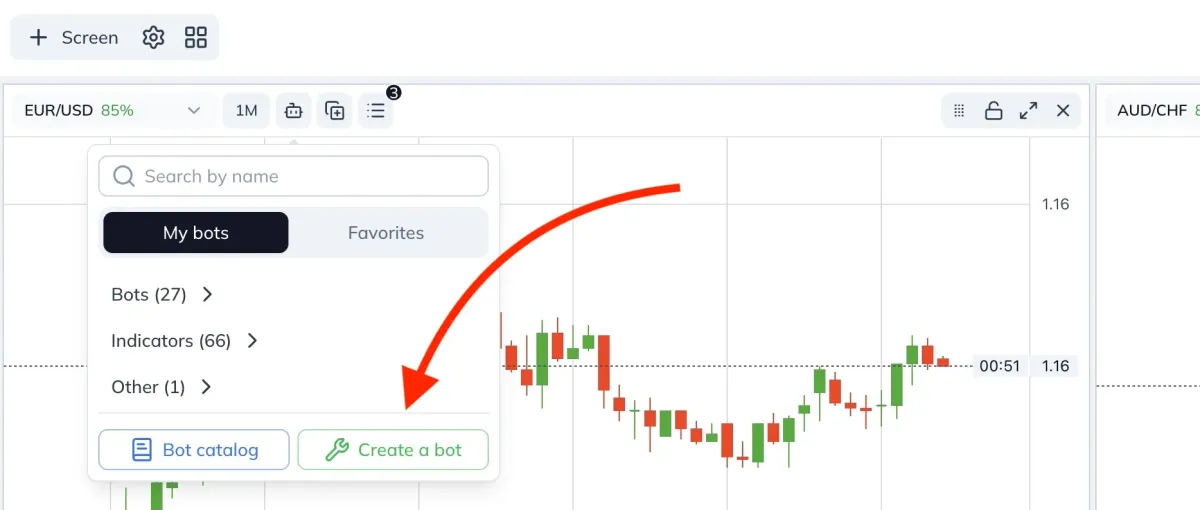 Create bot button