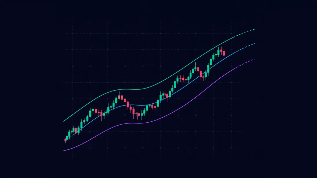 Adaptive Regression Channel — an adaptive regression channel with a neat forecast