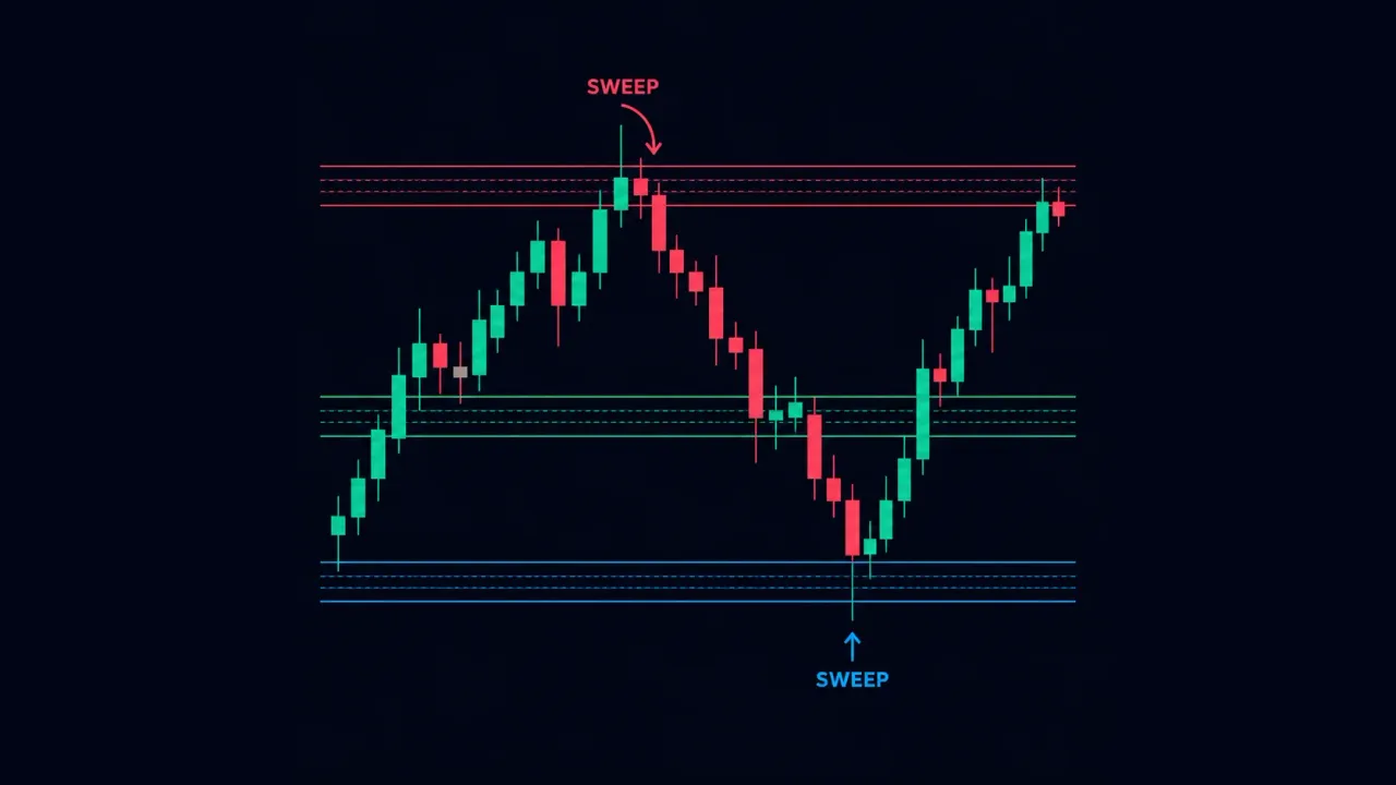 Indicator Liquidity Sweep — sweeps from clustered levels