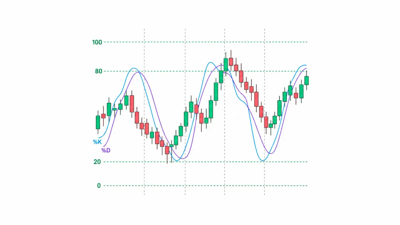 Stoch Levels Overlay — classic stochastic oscillator over the chart