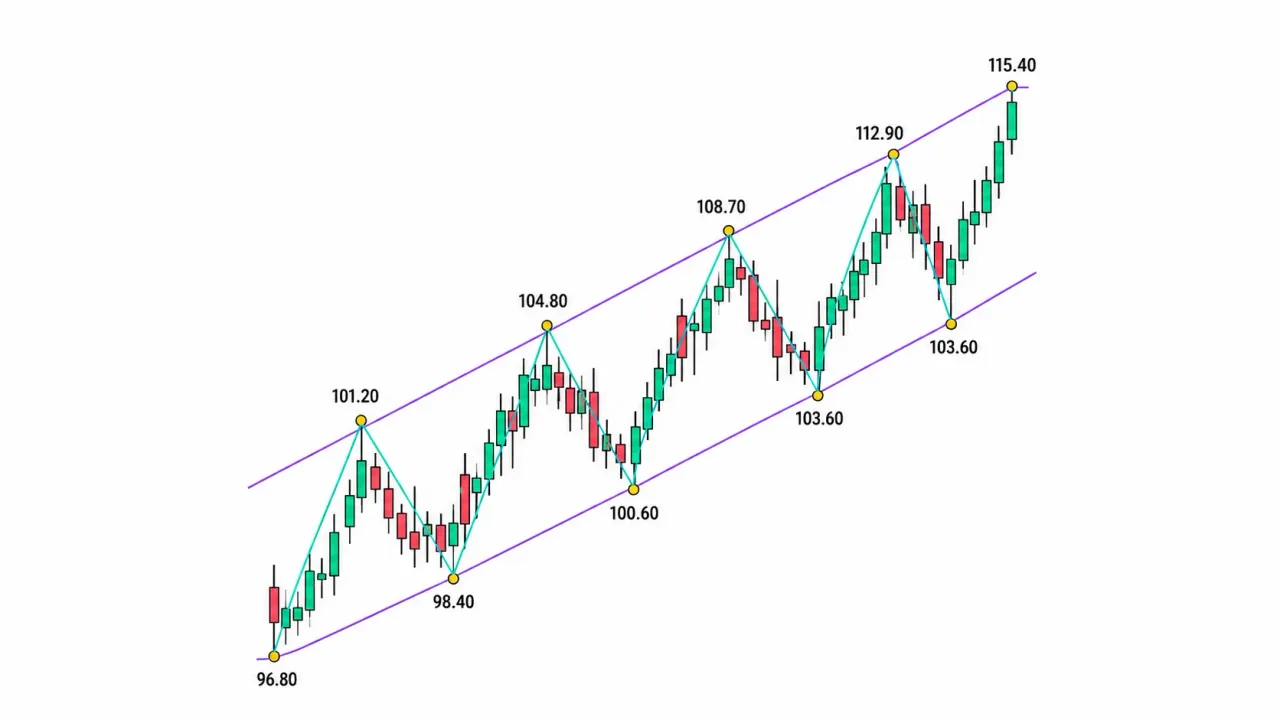 Indicator ZigZag Channels — dynamic channels from extremes