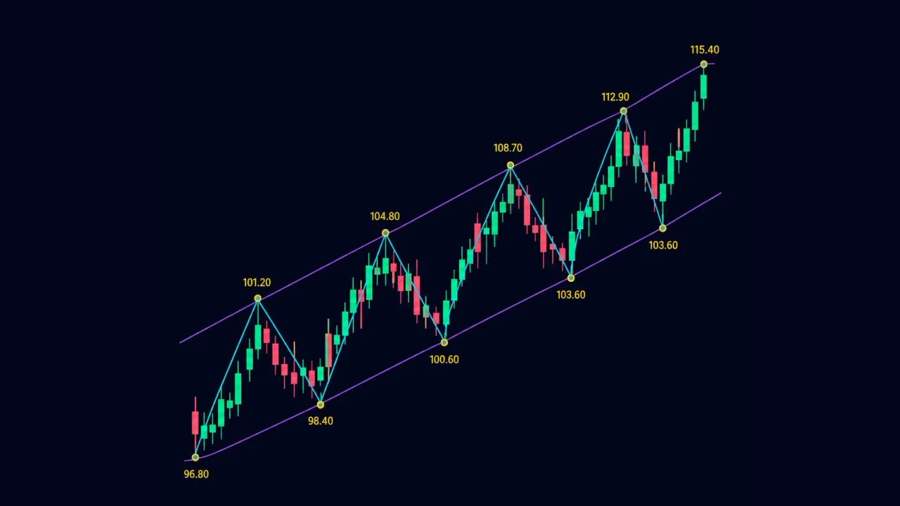 Indicator ZigZag Channels — dynamic channels from extremes